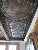 Deckendetail der Barockdecke im Obergeschoss